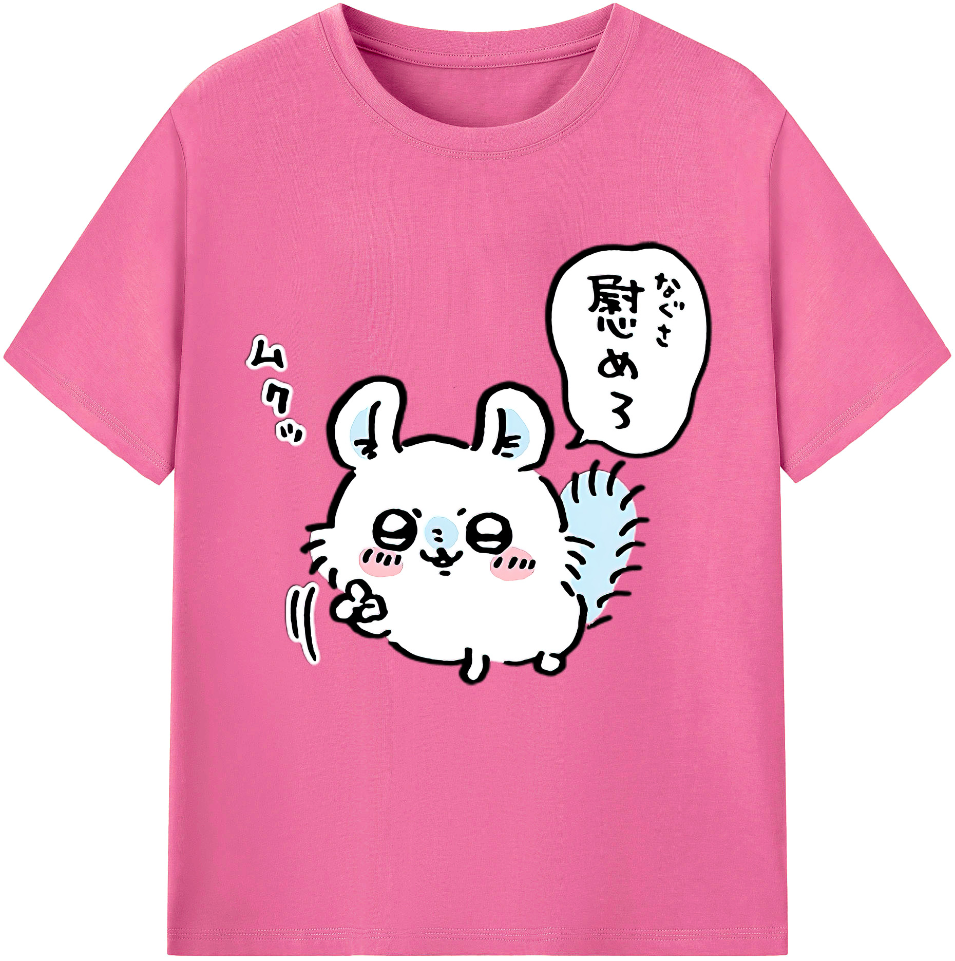 （画像用） ちいかわ モモンガ Chii-kawa Momonga レディースカジュアルプリントTシャツ（綿100％）